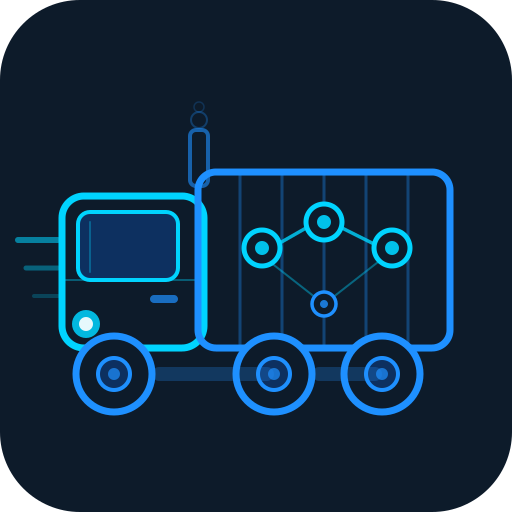 FreytTech logo — smart freight truck icon
